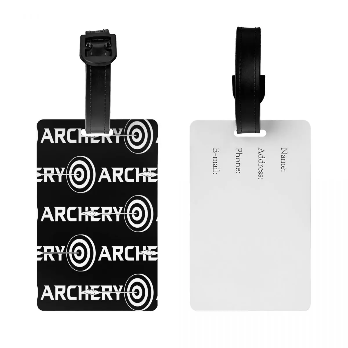 Custom Archery Archer Lover Luggage Tag Privacy Protection Hunting Sport Baggage Tags Travel Bag Labels Suitcase