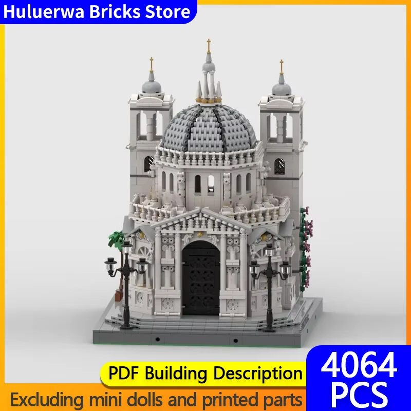 City Street View Model MOC Building Bricks Venice Cathedral Temple Modular Technology Gifts Holiday Assemble Children Toys Suit