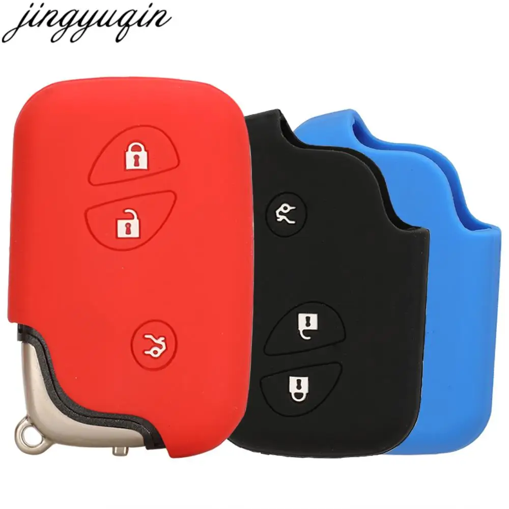 

Jingyuqin 3/4 Buttons Remote Silicone Rubber Key Fob Cover Case For Lexus IS250 ES240 ES350 RX270 RX350 RX300 Keyless Holder