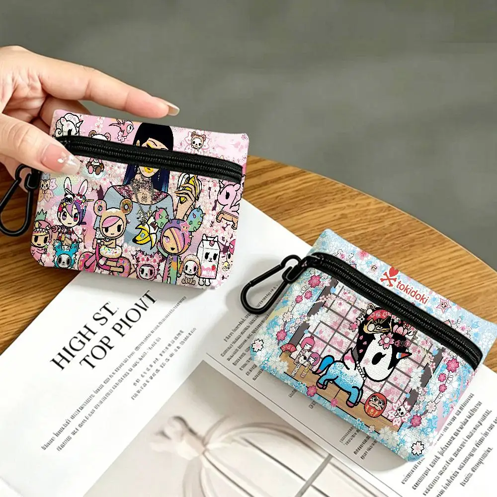 Japan Anime T-Tokidoki Wear-resistant Oxford Cloth Coin Purse Portable Backpack Hanging Card Storage Bag