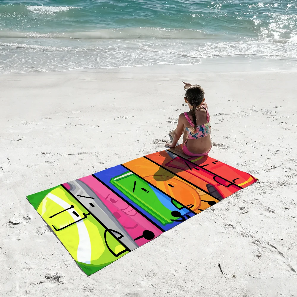 Cartoon Battle for Dream Island Towel Quick Dry Absorbent Beach Towel for Sports, Fitness, Swimming and Outdoor Activities
