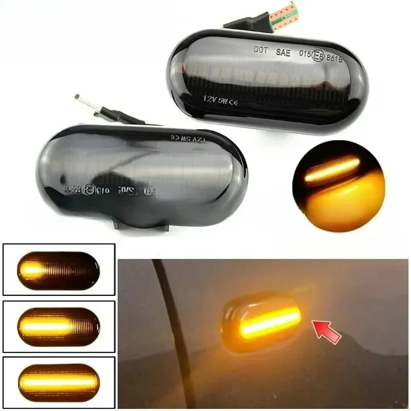 

For Renault Clio 1 2 KANGOO MEGANE ESPACE TWINGO MASTER Led Dynamic Side Marker Turn Signal Light for Nissan Opel Smart FORTWO