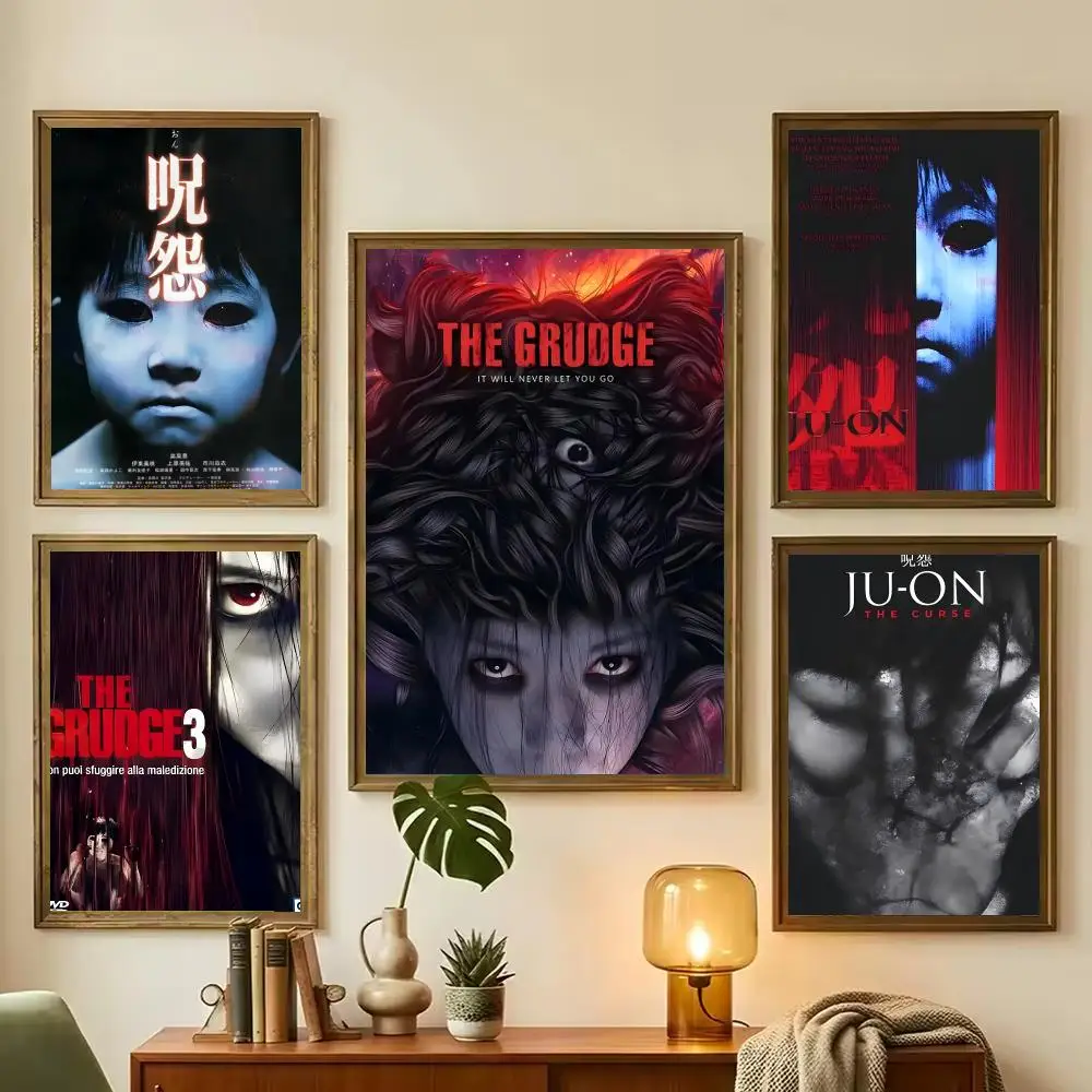 Movie Horror T-The Grudge Painting Calligraphy Stylish Wall Art Poster, Bedroom Living Room Home Decor Gift