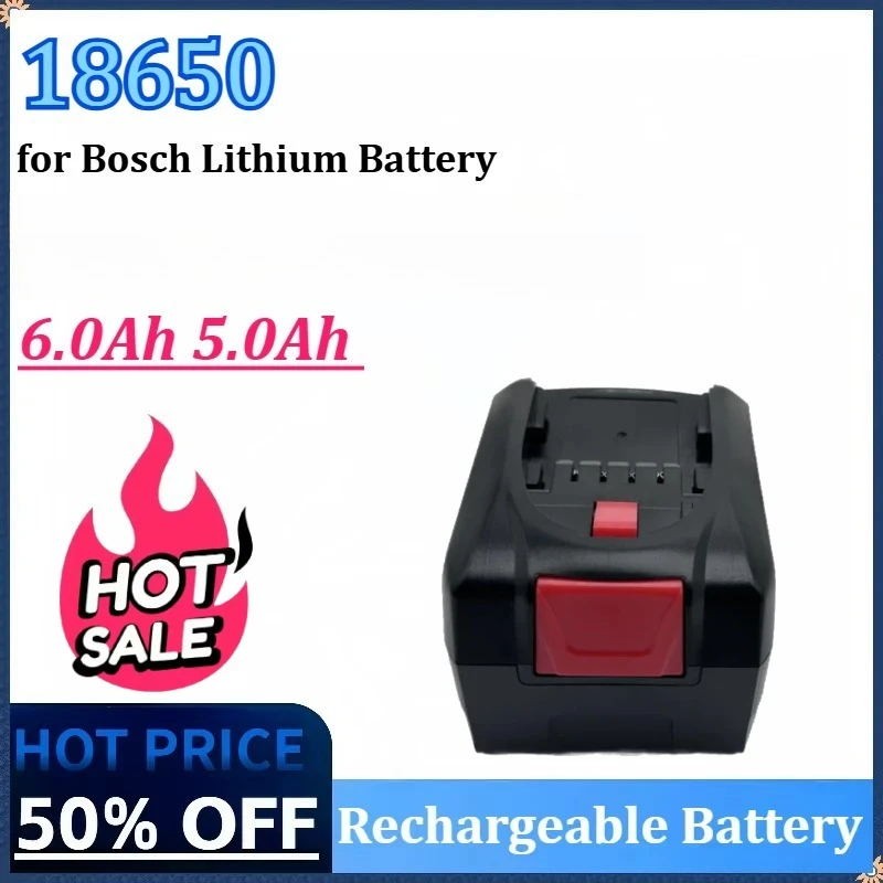 

18v 6.0Ah 5.0Ah Rechargeable Battery for Bosch Lithium Battery for Electric Tool Drill PS for R18 L I-2 Cordless Power Tools
