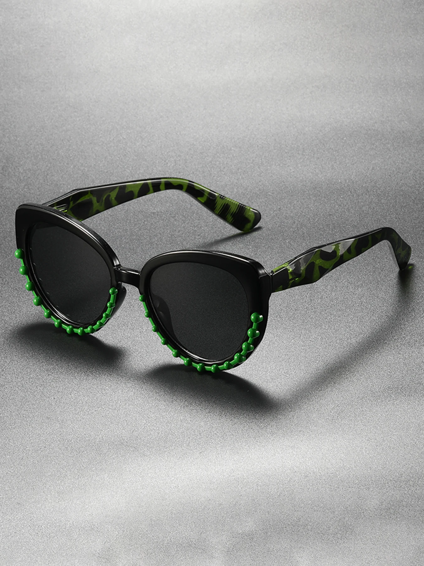 Gafas de sol con protección UV y montura redonda, elegantes y modernas, gafas de sol con protección solar y lentes grises con montura redonda a la moda