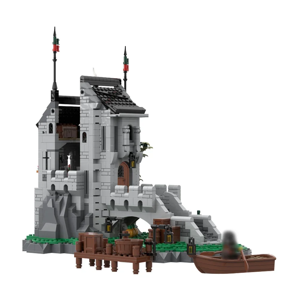 

MOC-198849 Woolfpack Watch Tower Buliding Blocks Model Woolfpack Watch Tower Medieval Architecture Bricks Assembly Toys Kid Gift