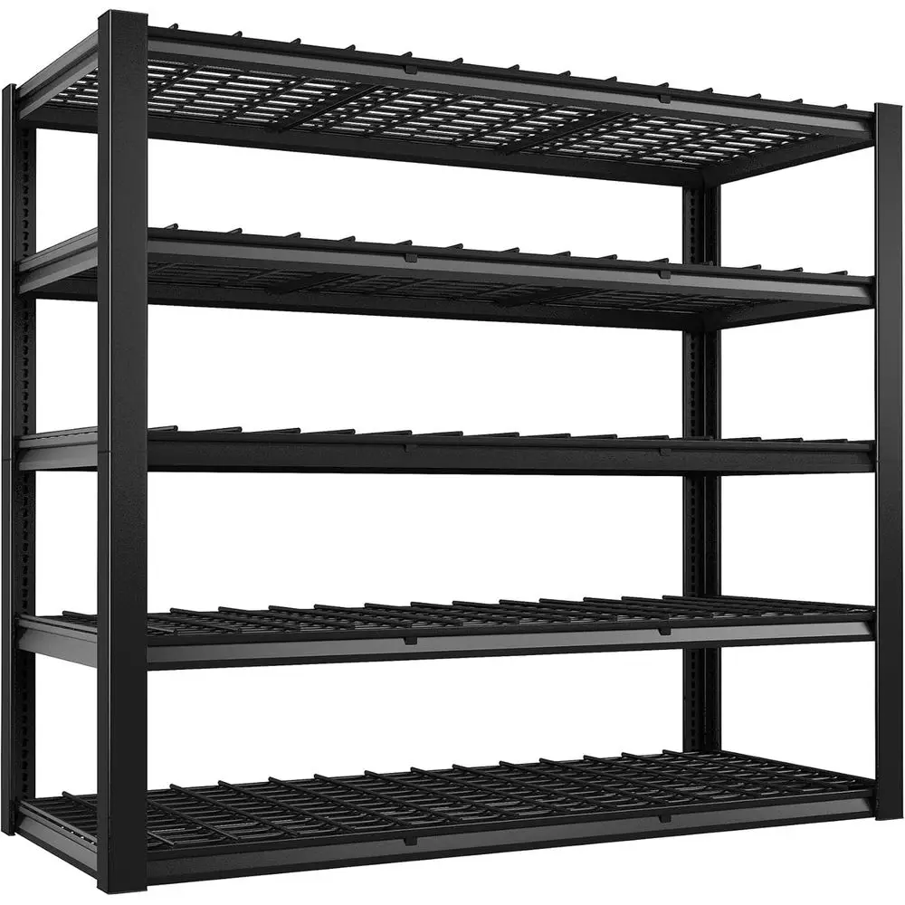 

60" W Garage Shelving, Storage Shelves,5 Tier Adjustable Metal Shelving,Metal Storage Shelves 600LBS Per Shel (3000LBS Total) or