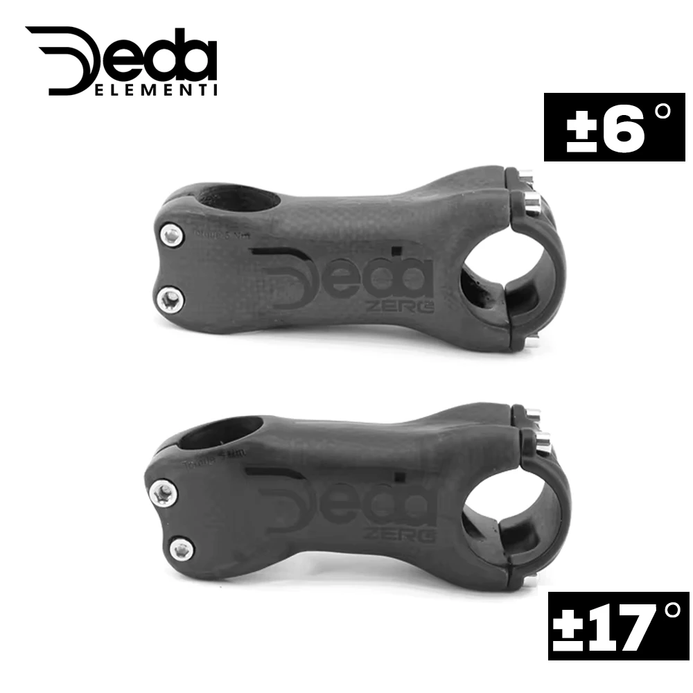 DEDA Zero Full 3k Carbon Stem Matte Black Road/MTB Bike Stem 6/17 Degree Bicycle Handlebar Part