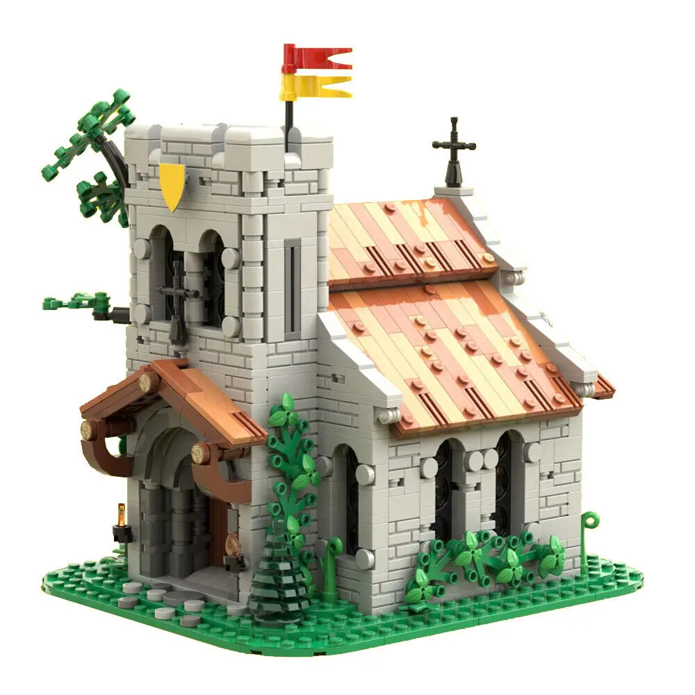 Church Extension Compatible with Lion Castle 10305 Building Kit 1449 Pieces MOC