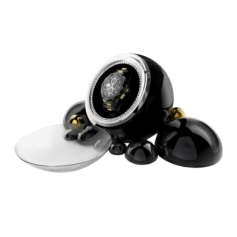 High-end artistic stainless steel watch shaker, automatic silent villa luxury home mechanical watch storage box