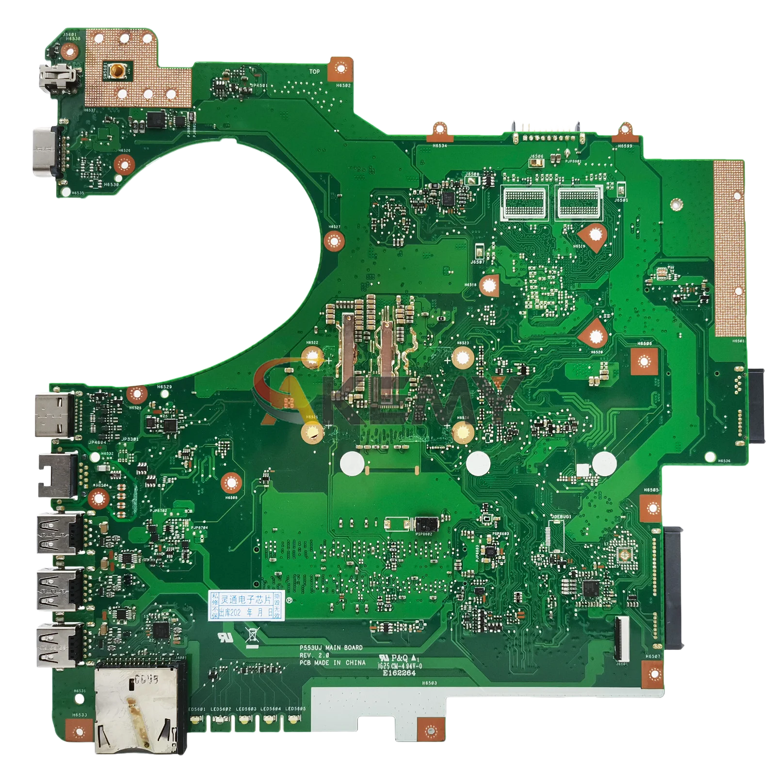 P553UA Laptop Motherboard For ASUS ProArt PE553U PX553U P553UJ P553UA P553U RPO553U Mainboard W/ I3 I5 I7 CPU tests OK fast ship