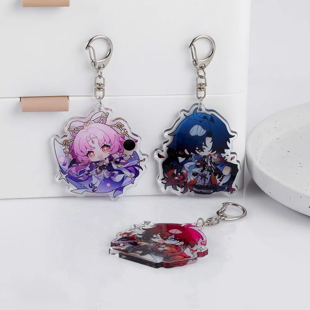 Adorkable Figure Game Honkai: Star Rail Keychain Fans Collection Fu Xuan Imbibitor Lunae Blade Qingque Acrylic Key Chain Llavero