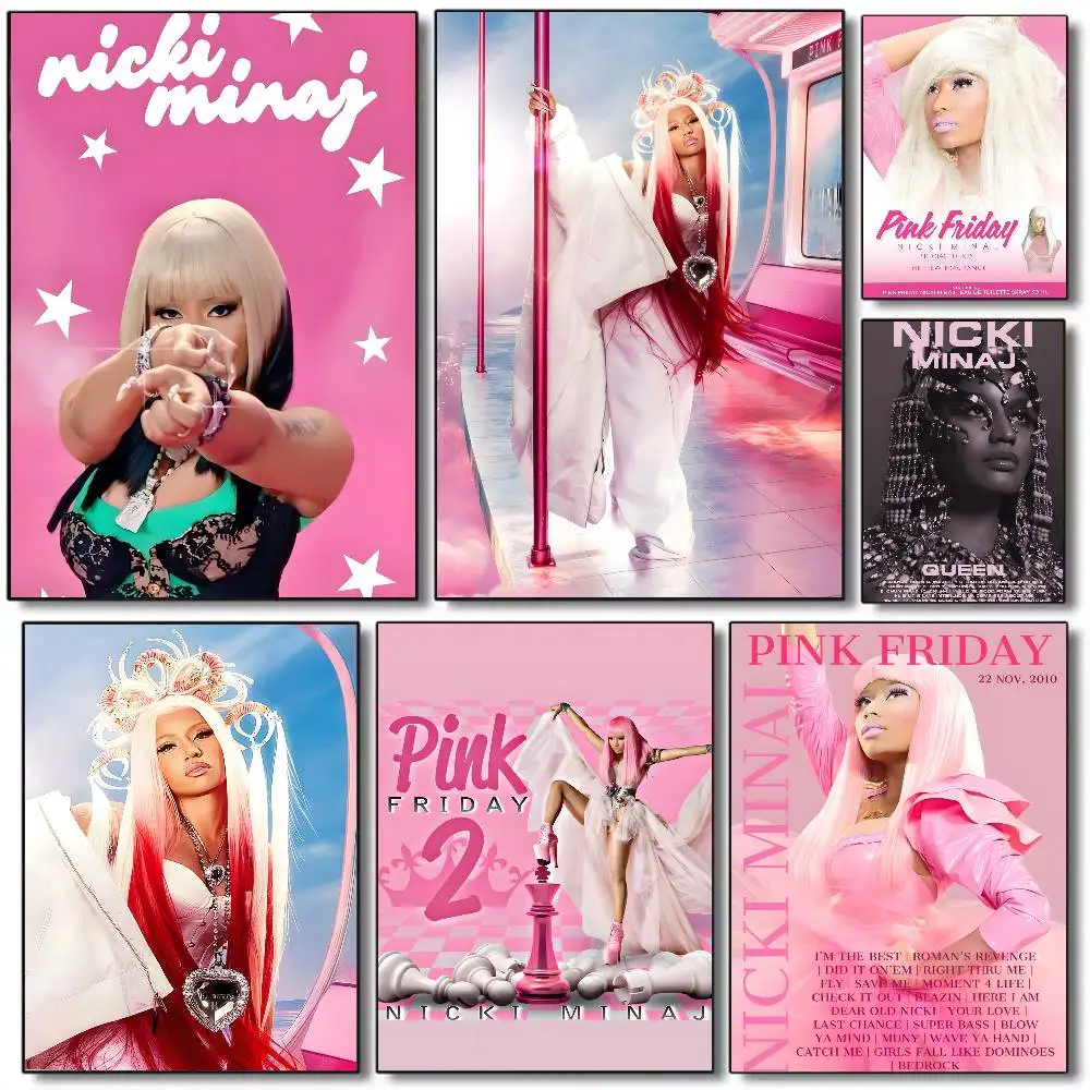ملصق Nicki M-Minaj وردي الجمعة 2 عالي الدقة جدار لاصق مقاوم للماء لغرفة المعيشة المنزلية وغرفة النوم والديكور الجمالي #1