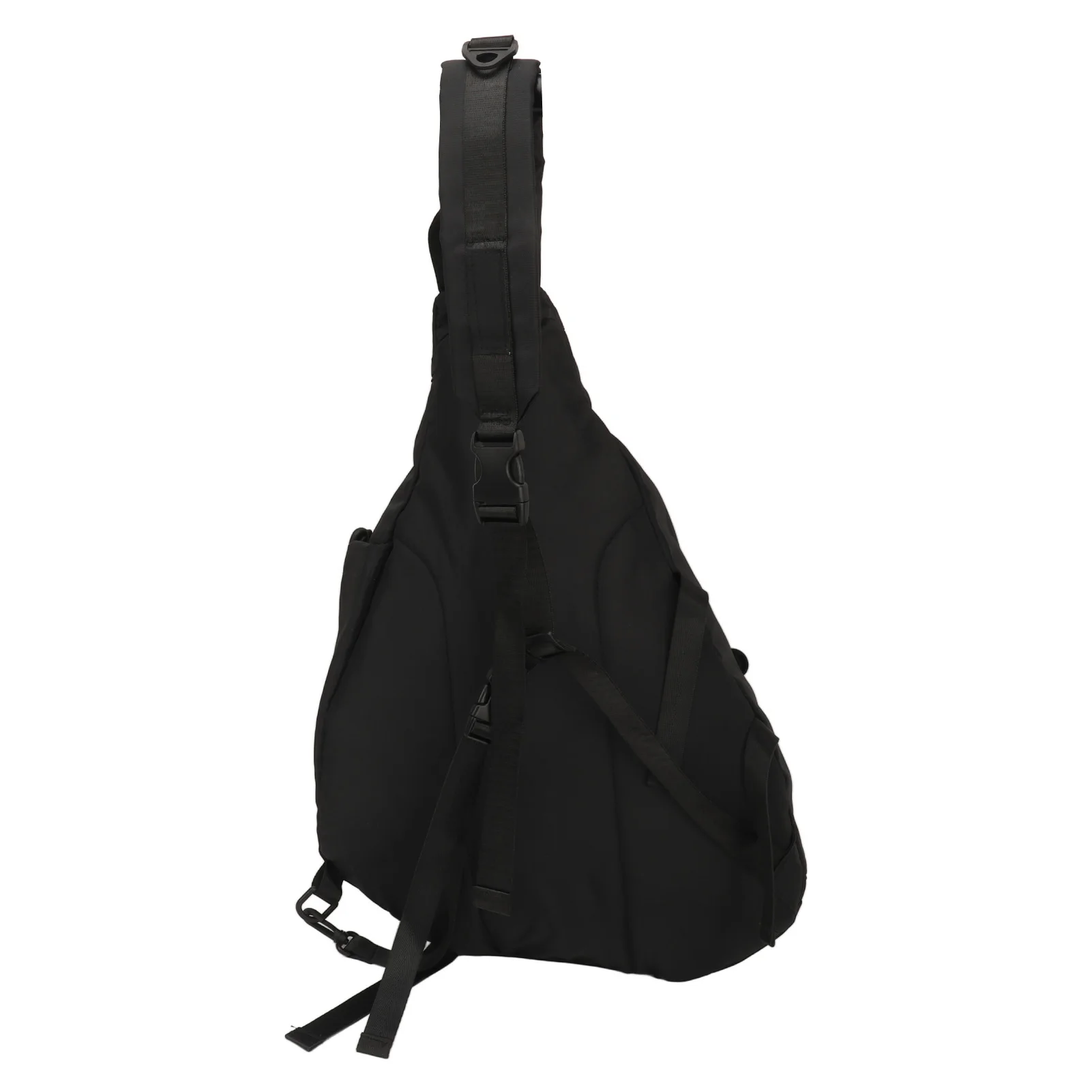 Grote zwarte sling bag waterdichte sling rugzak Oxford stof buitensport borsttas voor heren dames grote zwarte slingrugzak