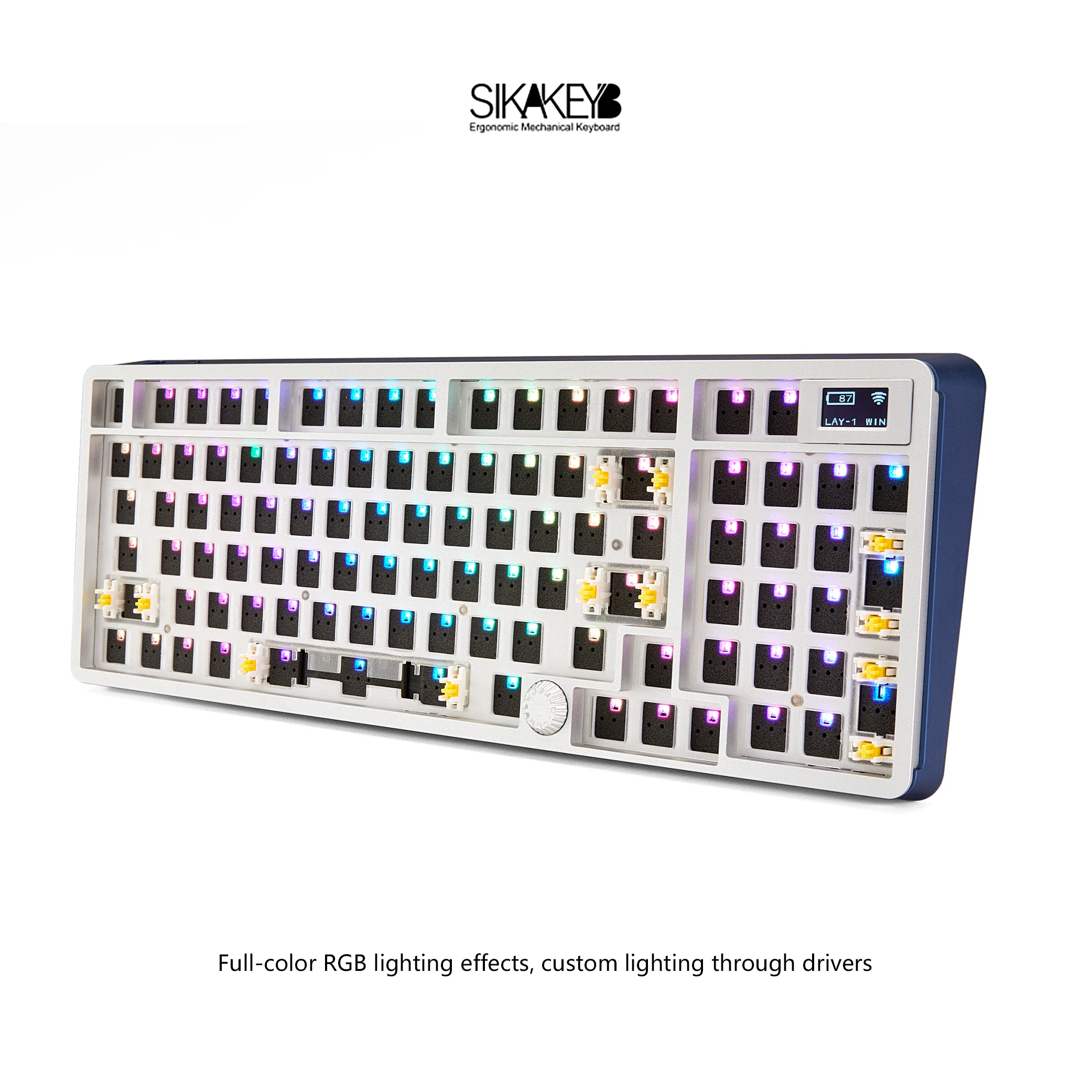 Sikakeyb Sk8 Castle Mechanical Keyboard %95 Bt Wireless 3-mode Connection Diy Kit Rgb Knob