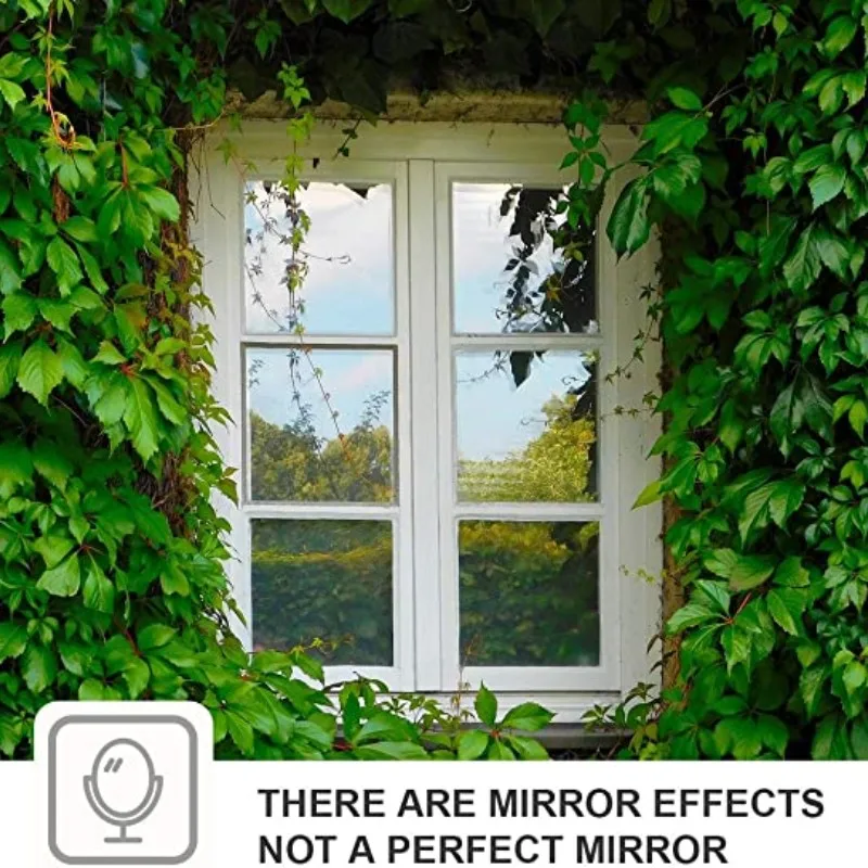 One Way Vision Black Silver Window Mirror Glass Film Static Cling UV Rejection Privacy Protection for Building House Decoration