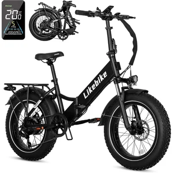 Image Cityfun S Electric Bike, UL 2849 Certified, 20'' Fat Tire Folding with Removable Battery, 20Mph 7-Speed&Front Suspension