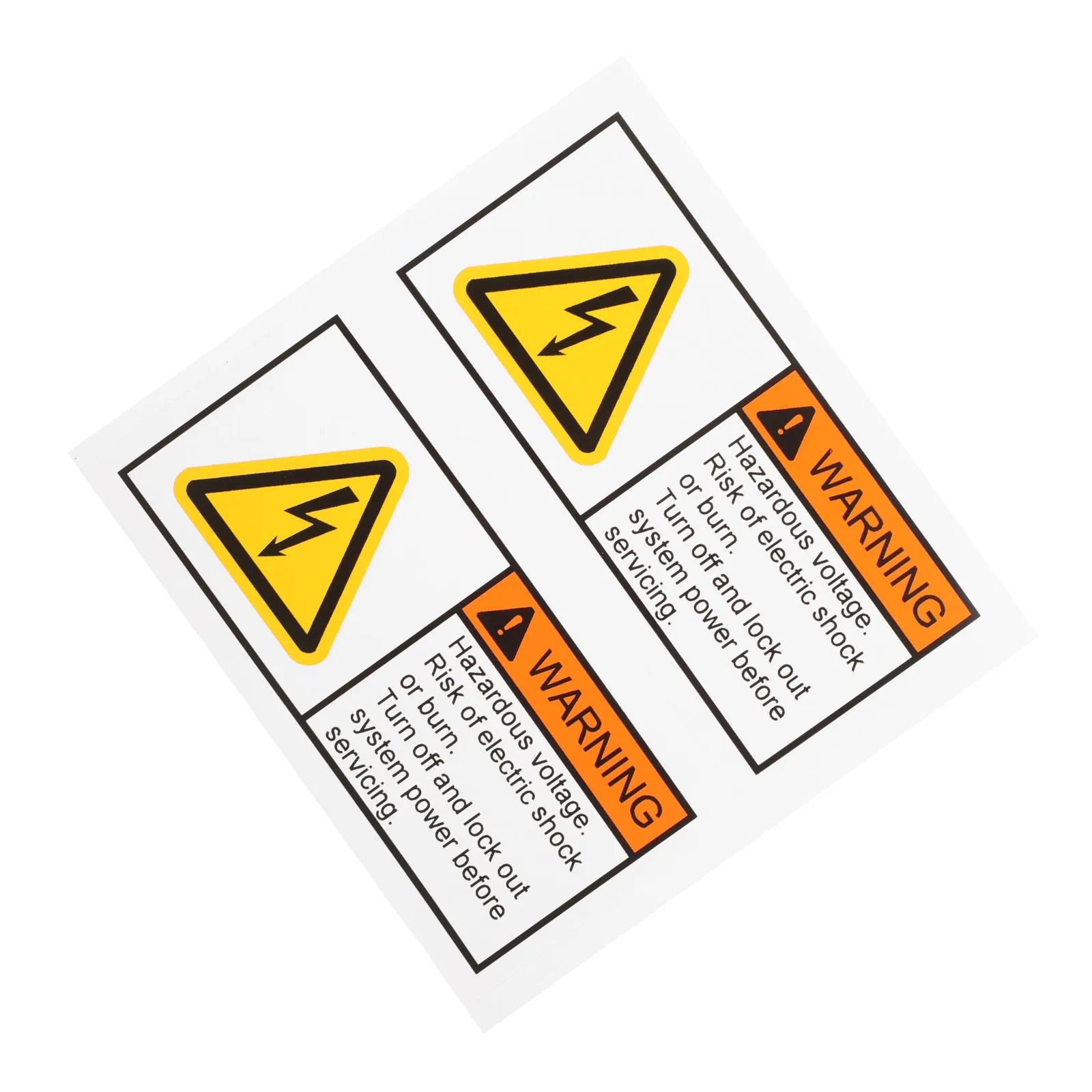 2Pcs Voltage Warning Labels Electric Shocks Danger Signs High Voltage Safety Warning Signs Electrical Panel Labels