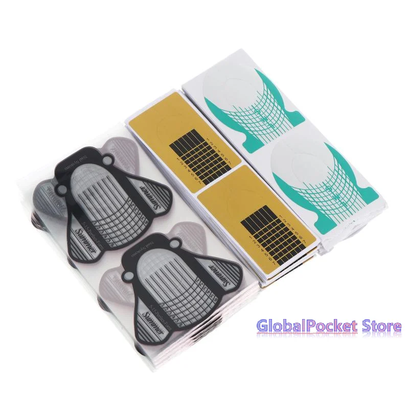 [TG823]100Pcs Acrylic UV Gel Extension Builder Nail Forms Tips Nails Builder French Nail Art Guide Mold Manicure Accessory Tools view 3