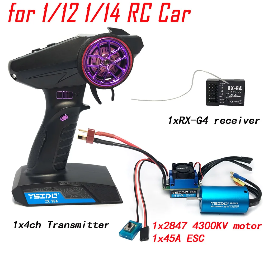Borstelloze Combo Upgrade Kit Motor Esc Ontvanger RC Servo Set voor MJX hyper go HBX REMO Hobby WLtoy 1/12 1/14 1/16 1/18 Auto