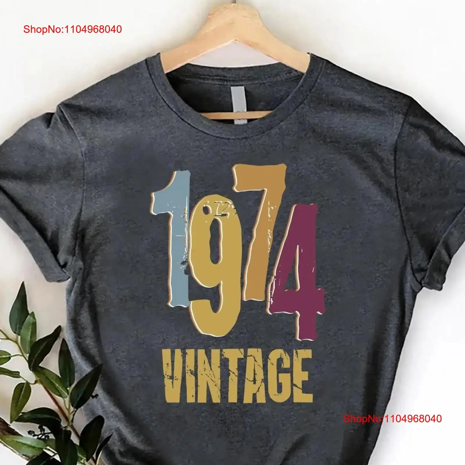 

Vintage 1974 T Shirt Retro 50th Birthday For Party Born In Mom vintage Washed Unisex Soft Stretched Stylish Breathable