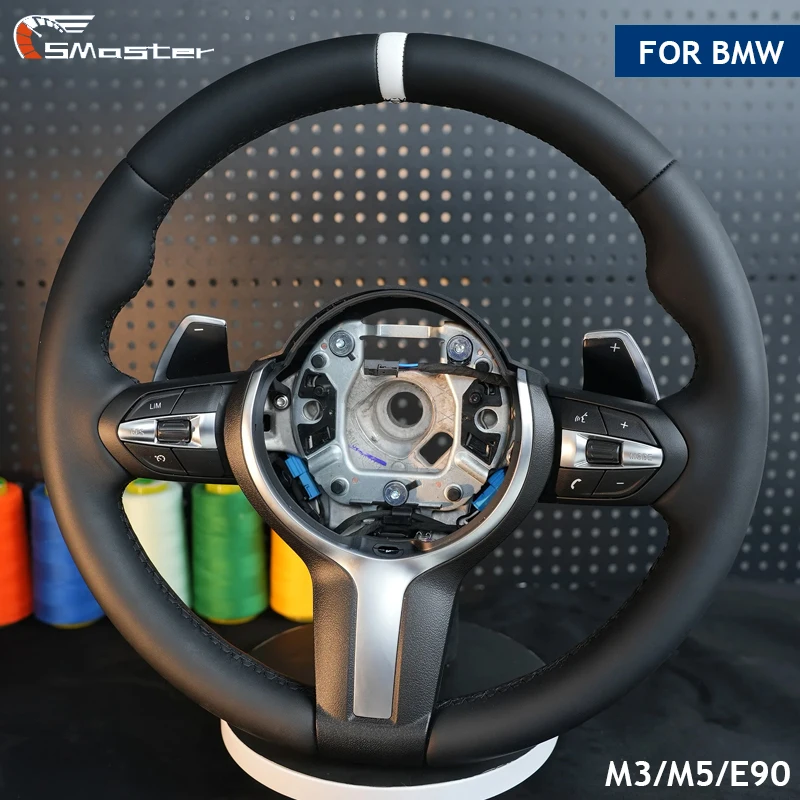 

Интерьерный модернизированный круглый кожаный руль M Serise для BMW F10 F20 F30 F32 F36 F80 F82 E87 E84 E70 M3 M5 E90 Руль
