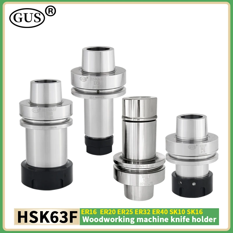 HSK63F Werkzeughalter ER16 ER20 ER25 ER32 ER40 SK10 SK16 Spannzangenmutter HSK 63F CNC Graviermaschine Holzbearbeitungsmaschine Genauigkeit 0,002