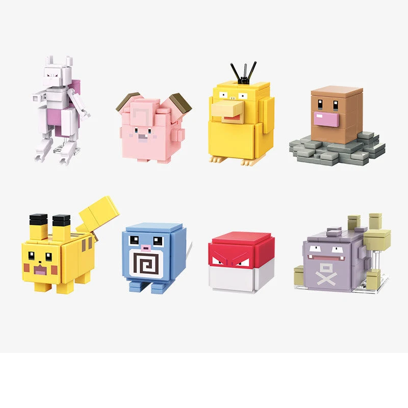 Pokemon Quest Animation Game Peripheral Toys Pokexel Pikachu Snorlax Squirtle Small Doll Anime Action Figure Model Collection