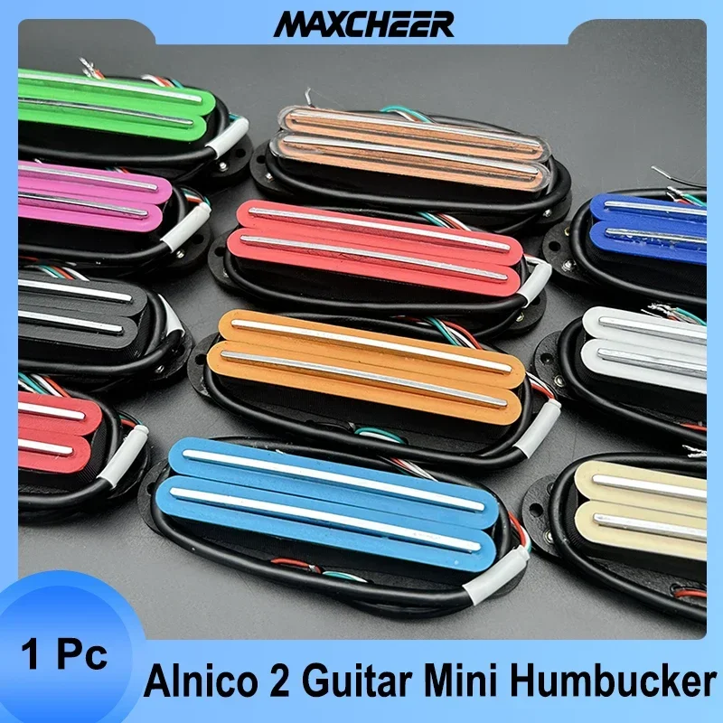 Alnico II Twin Rail Mini Humbucker ST Single Coil Pickup Size 9K 4 Conducts Output Coil Splitting Alnico 2 Pickup