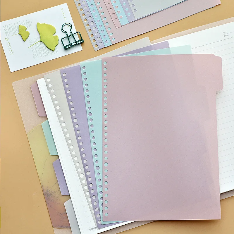 A4 Index Pages Classification Pp Paper 4 Pieces/set For Loose-leaf Binder Notebook