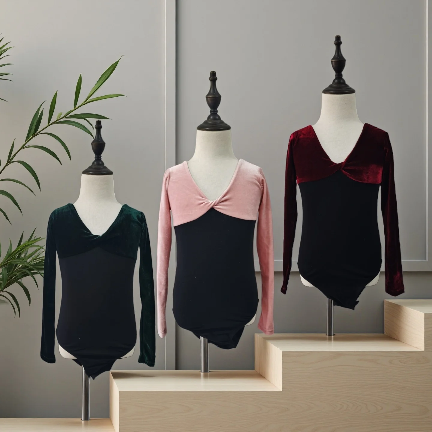 

Girls Ballet Leotards Gymnastics Long Sleeve Skirt Cotton Kids Ballet Dress Child Tutu Skirt Dancewear Dance Costume Bodysuit