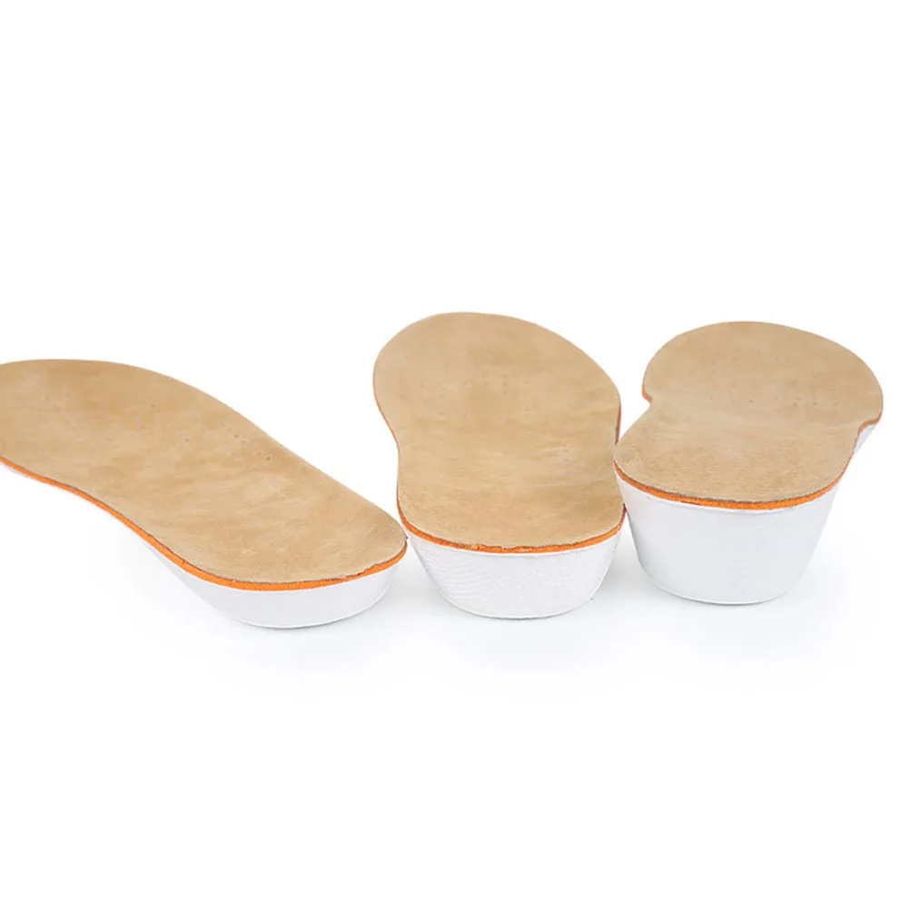 

1Pair Invisible Height Increase Insoles Sports Unisex Breathable Wear-Resistant Pig Skin Shock-Absorbing Soft Cushion Pads 2.5cm