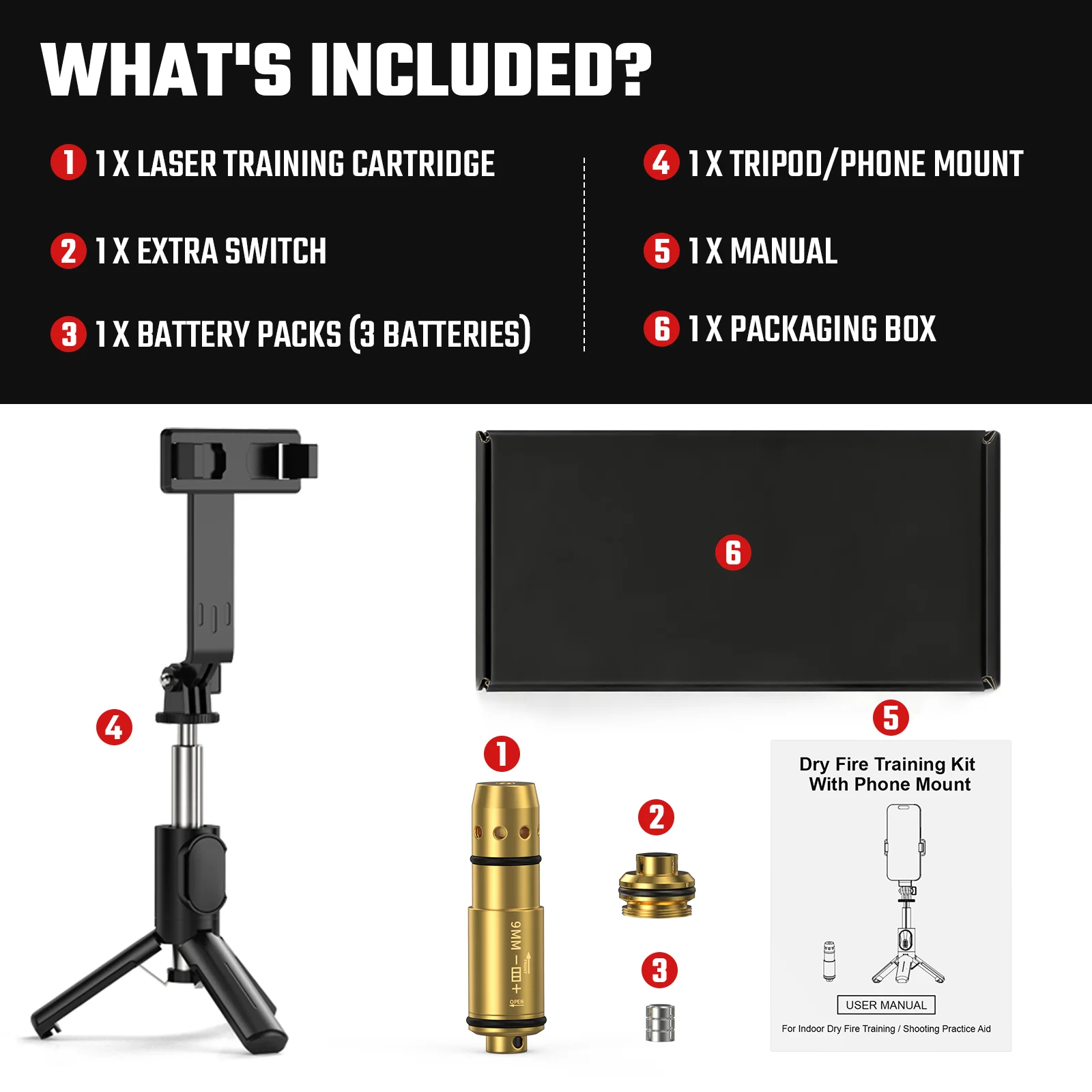 

Комплект лазерного сухого огня, обратная связь в реальном времени с креплением для телефона, поездка в дом.