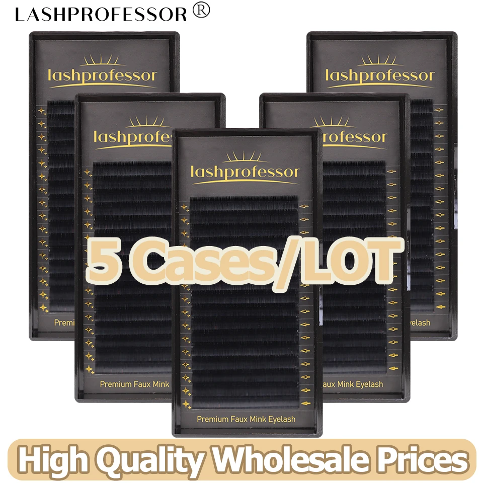 

Lashprofessor 80 rows Individual Classic Eyelashes Extensions Russian Volume Lashes Matte Faux Mink Mega Volume Cashmere Eyelash