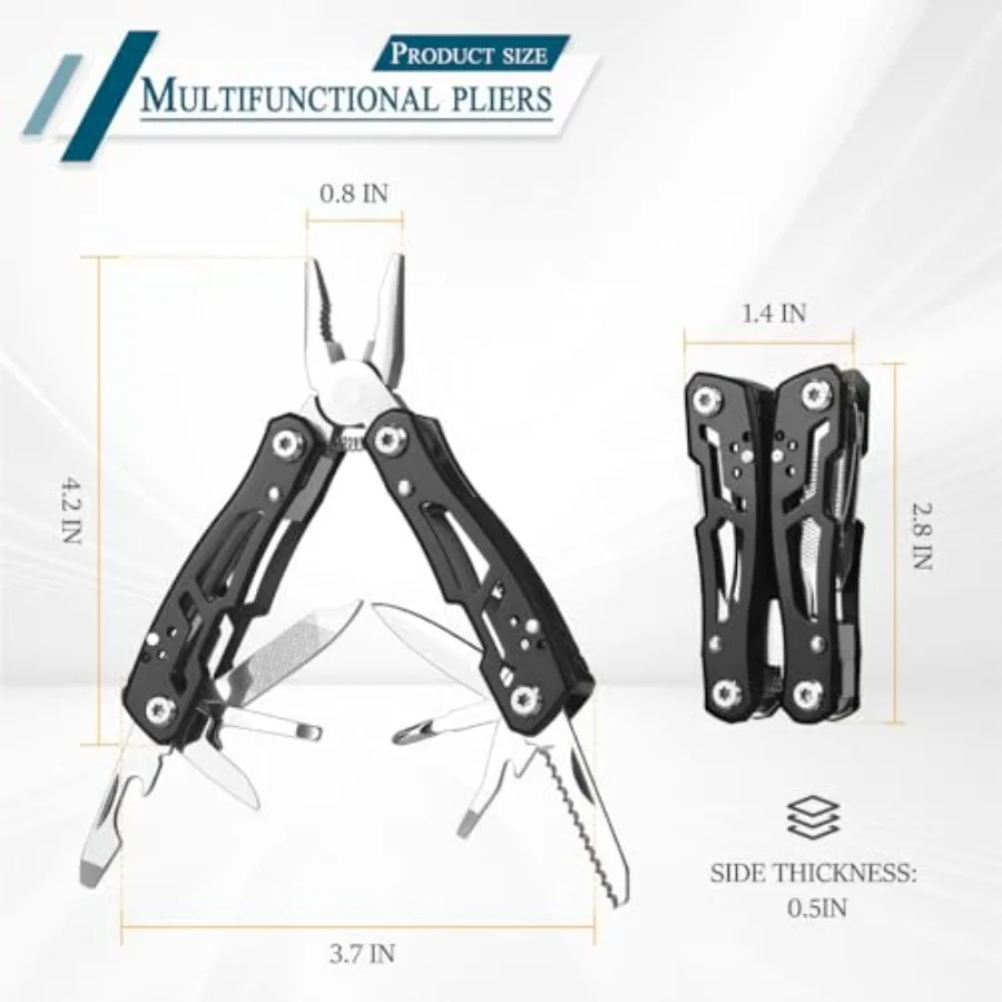 MINI Multitool Pliers Birthday Christmas Gifts for Men Boyfriend Dad Husband Women Pocket Knife 14-In-1 Rugged and Practical Po