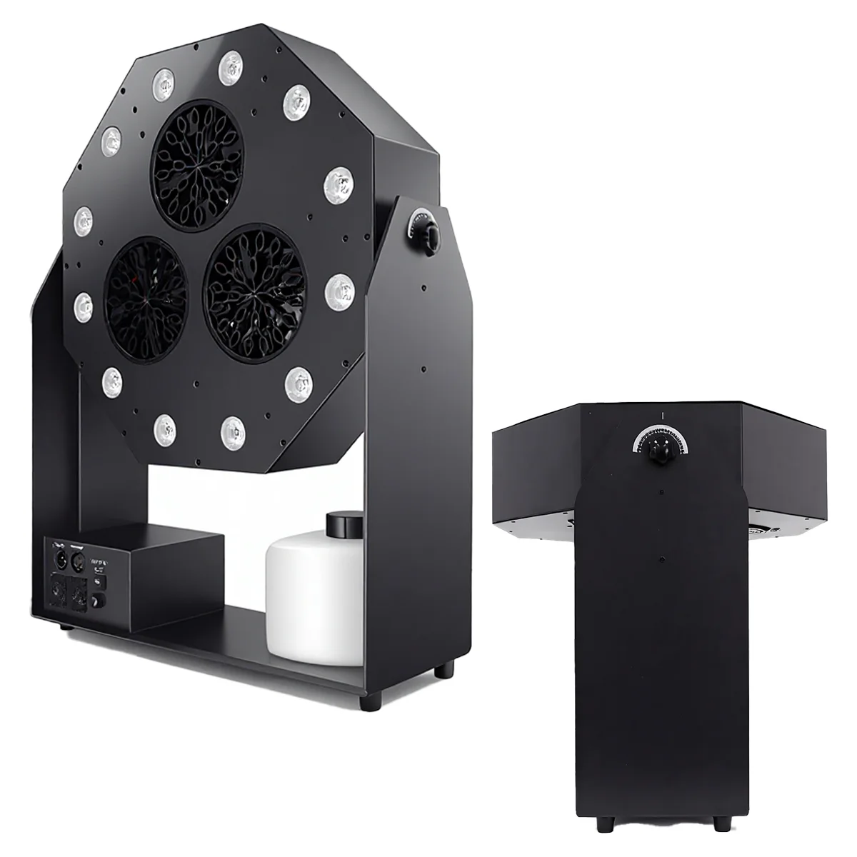 

Professional Electric Wedding Bubble Machine 120W 6CH DMX Remote LED Multicolor 3 Outputs Aluminum Material for Stage Events