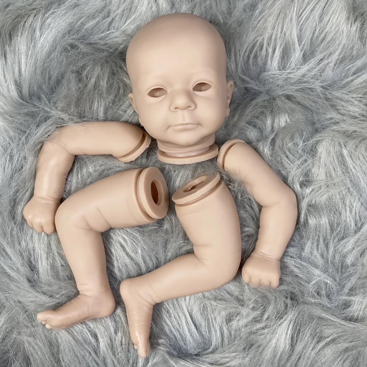 مجموعة دمية فارغة غير مصبوغ تولد من جديد ، فيليسيا فينيل ، أجزاء غير مكتملة بعينين ، قالب ذاتي الصنع ، 19 بوصة