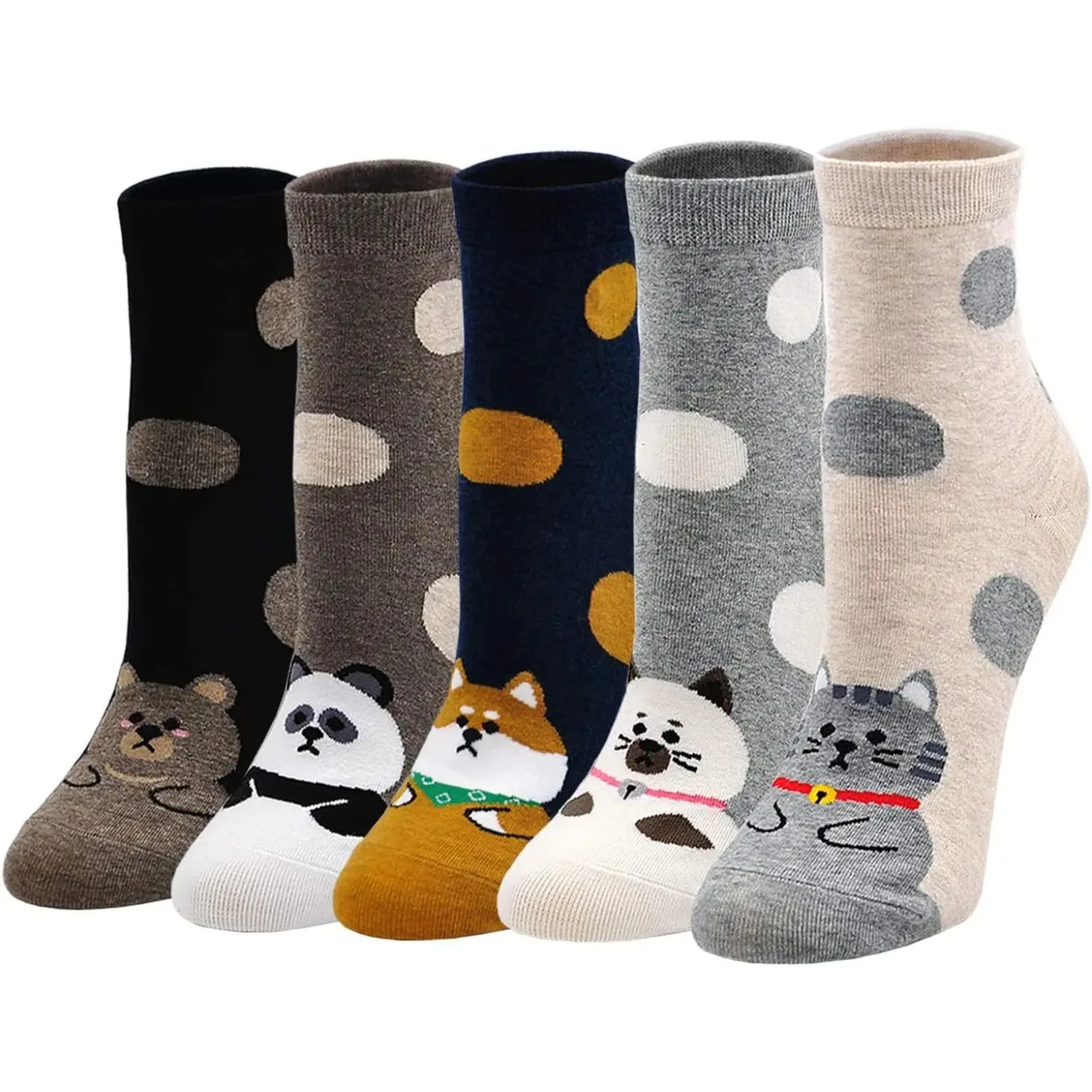 

5 Pairs Fashion Colorful Kawaii Cute Cartoon Cotton Women Socks Cotton Ankle Sock Funny Colorful Novelty Sox Women Gift