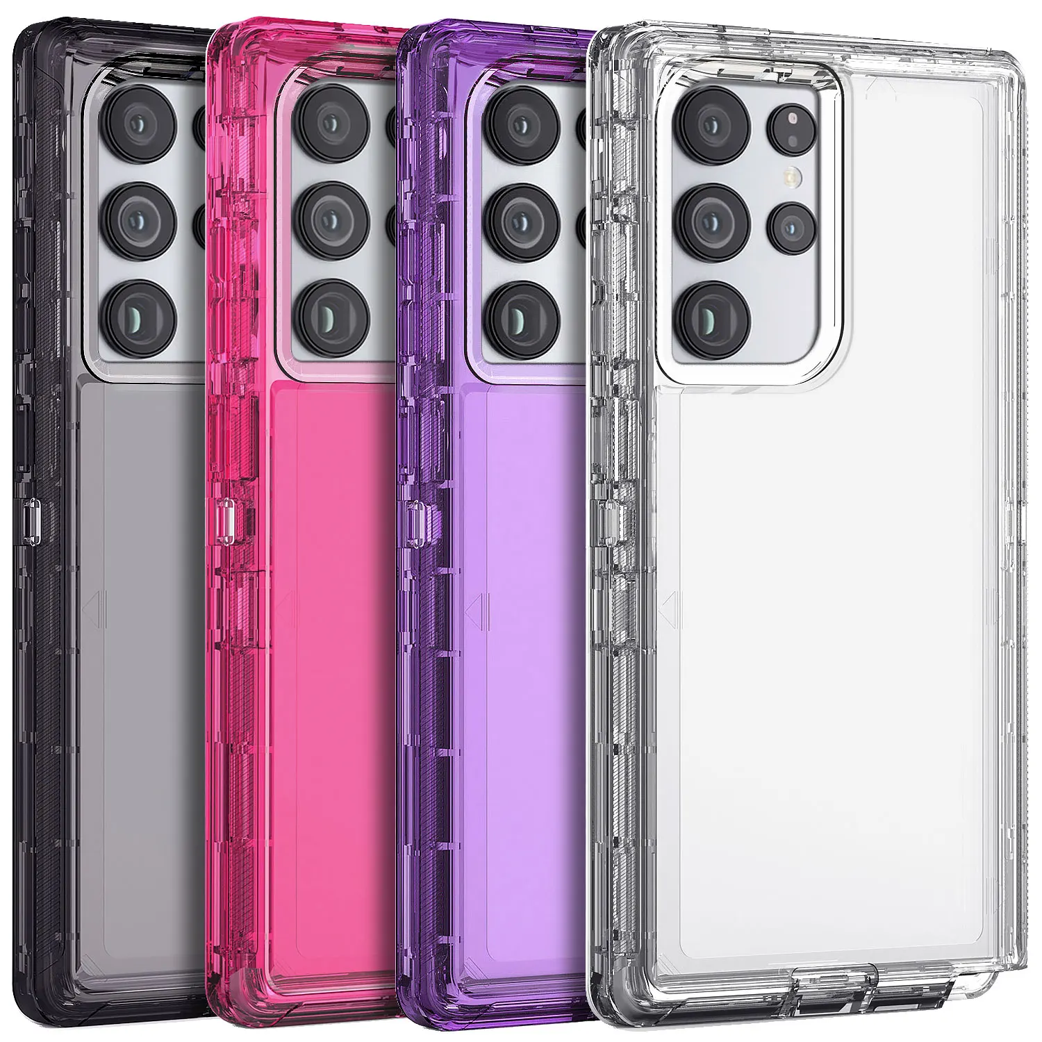 For Samsung Galaxy S22 /S22 Plus /S22 Ultra 5G Phone Case Hybrid Rugged Shockproof Protective Heavy Duty Transparent Clear Cover