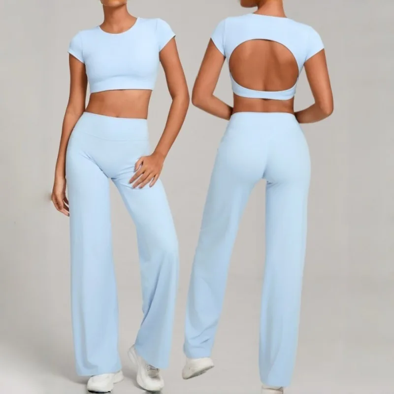 

Женский обтягивающий костюм для йоги, высокая эластичность, красивая спина, быстросохнущий комплект упражнений, костюм для бега и фитнеса на открытом воздухе