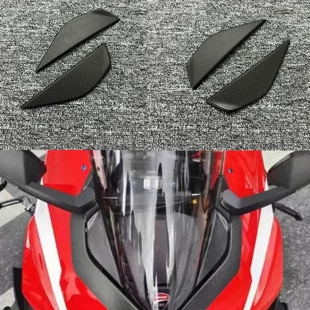 For DUCATI Panigale V4 & V4S & V4R 2018-2023 NEW Carbon Fiber Motorcycle Rearview Position Mirror Next To Windshield Trim