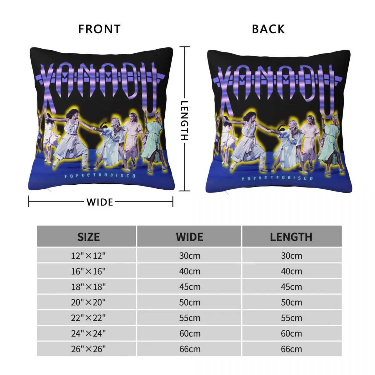 Xanadu Olivia Newton-John Gene Kelly Square Pillowcase Polyester Linen Velvet Creative Zip Decor Pillow Case Car