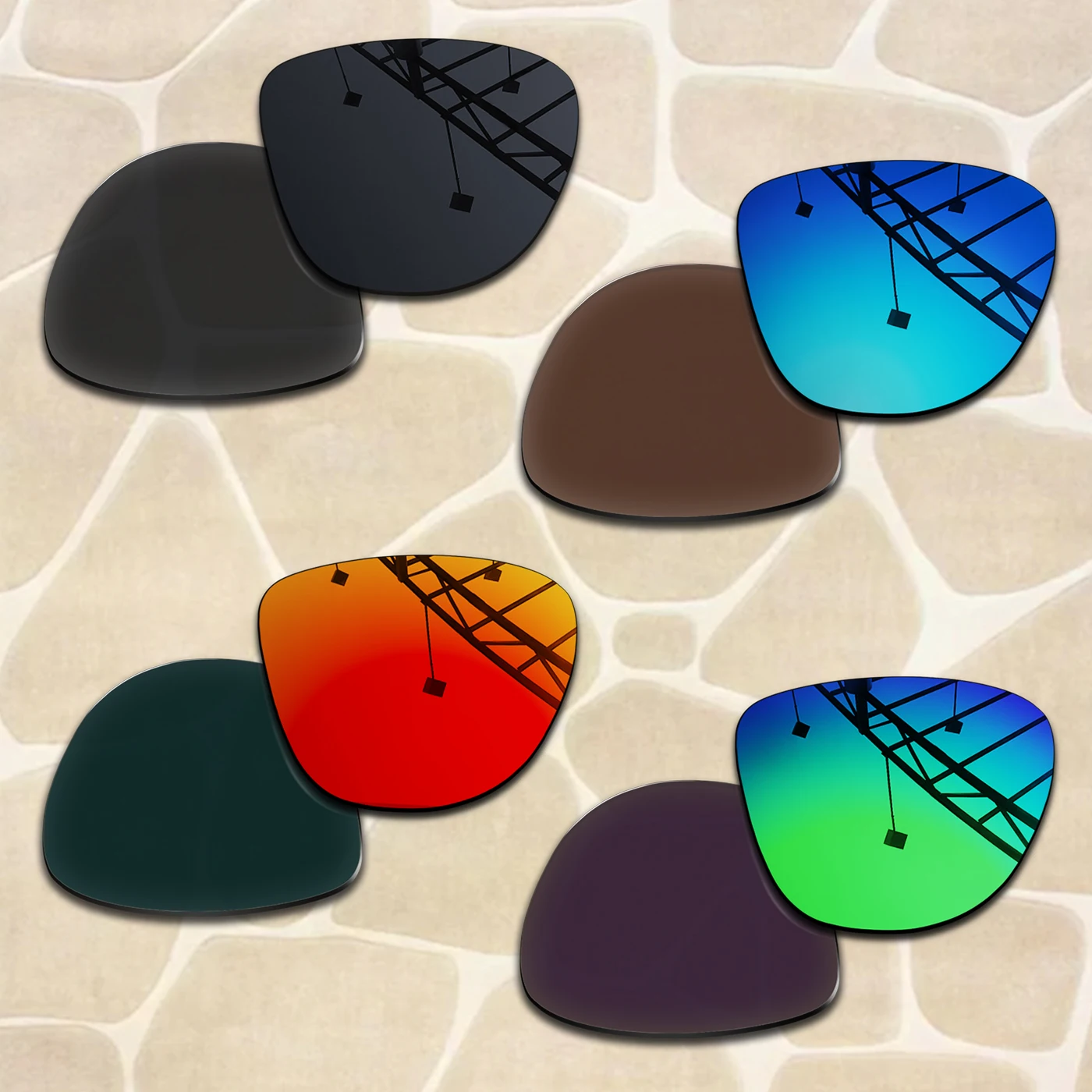 Lentes de repuesto polarizadas de 1,5 mm para Oakley Frogskins Asian Fit OO9245 54 mm, antiarañazos y resistentes a impactos