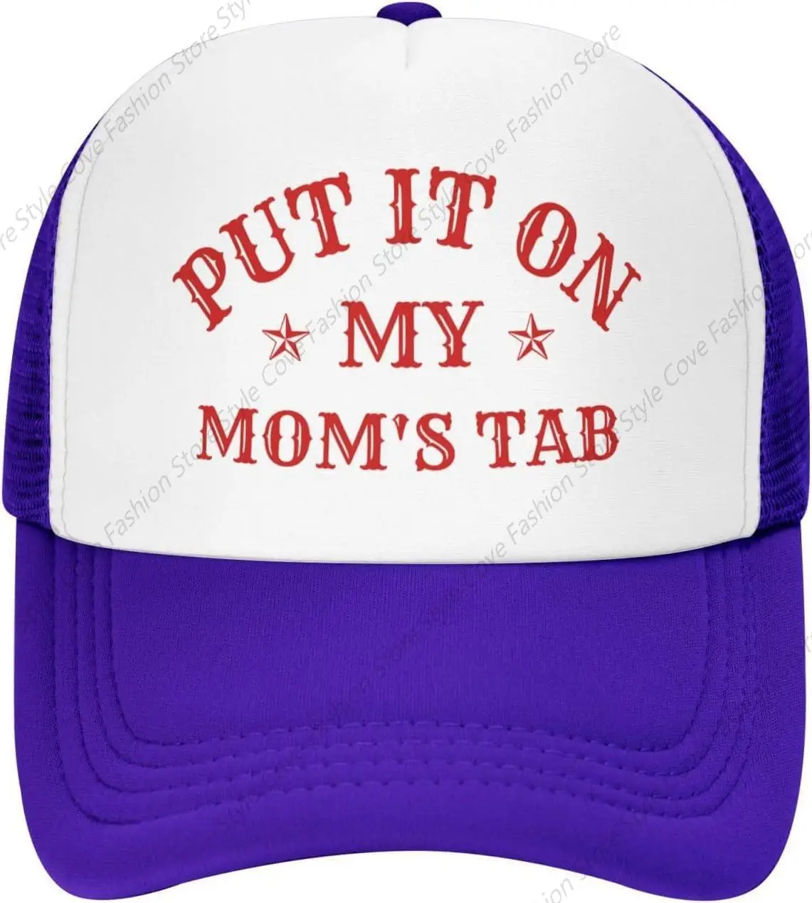 

Put It On My Mom'S Tab Mesh Hat Birthday Happy Mother's Day Hat Men Women Trucker Hat Outdoor Sports Cap Leisure Daily Hat