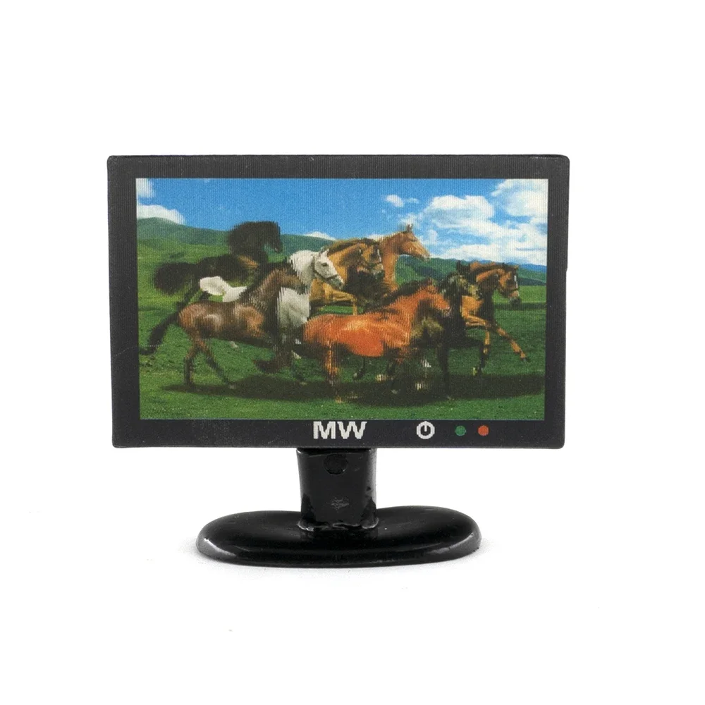 1Pcs 1/12 Dollhouse Miniature Resin Color TV Mini Television Toy for Doll House Accessories Decoration ob11