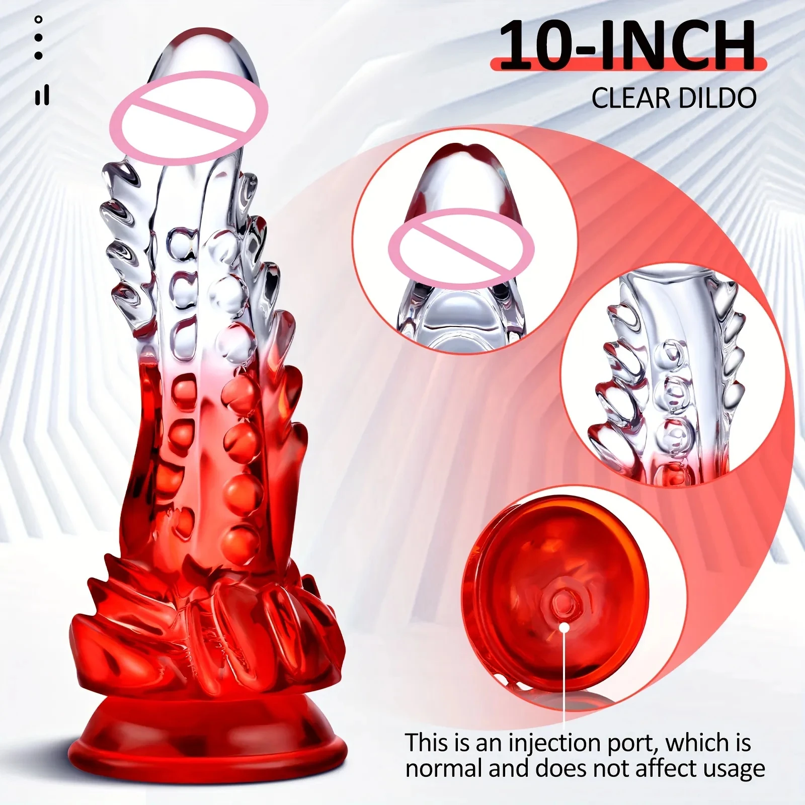 Clear Monster DildosRealistic G-spot huge Dildo with Suction Cup Huge Monster Penis, Big Dildo Adult Sex Toys for Women