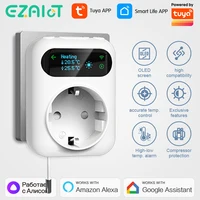 Termostato de enchufe WiFi inteligente, enchufe de ventilador de caldera, incubadora, controlador de temperatura inalámbrico Tuya, calefacción y refrigeración, Alexa y Google Home