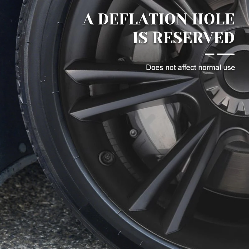 4 pièces pour Tesla modèle Y 2020-2024 couverture de roue de Style sportif 19 pouces remplacement de voiture capuchon de moyeu Automobile jante complète accessoires de voiture