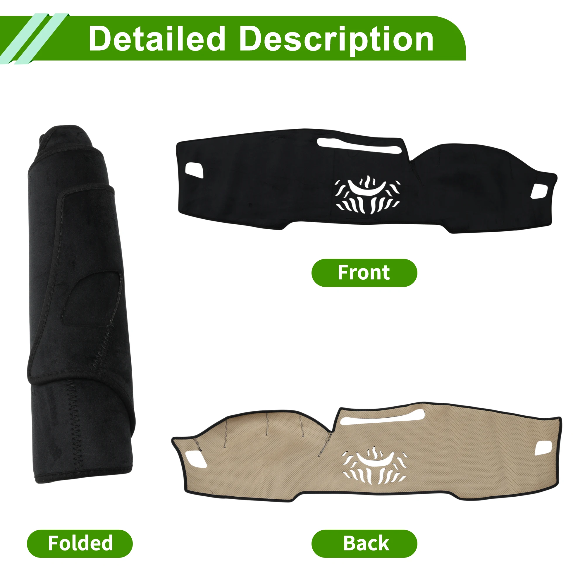 

UXCELL Dashboard Cover for BMW 7-Series 16-20 Dash Cover Mat Carpet Center Console Dash Cover Mat Car Interior Flannel Black