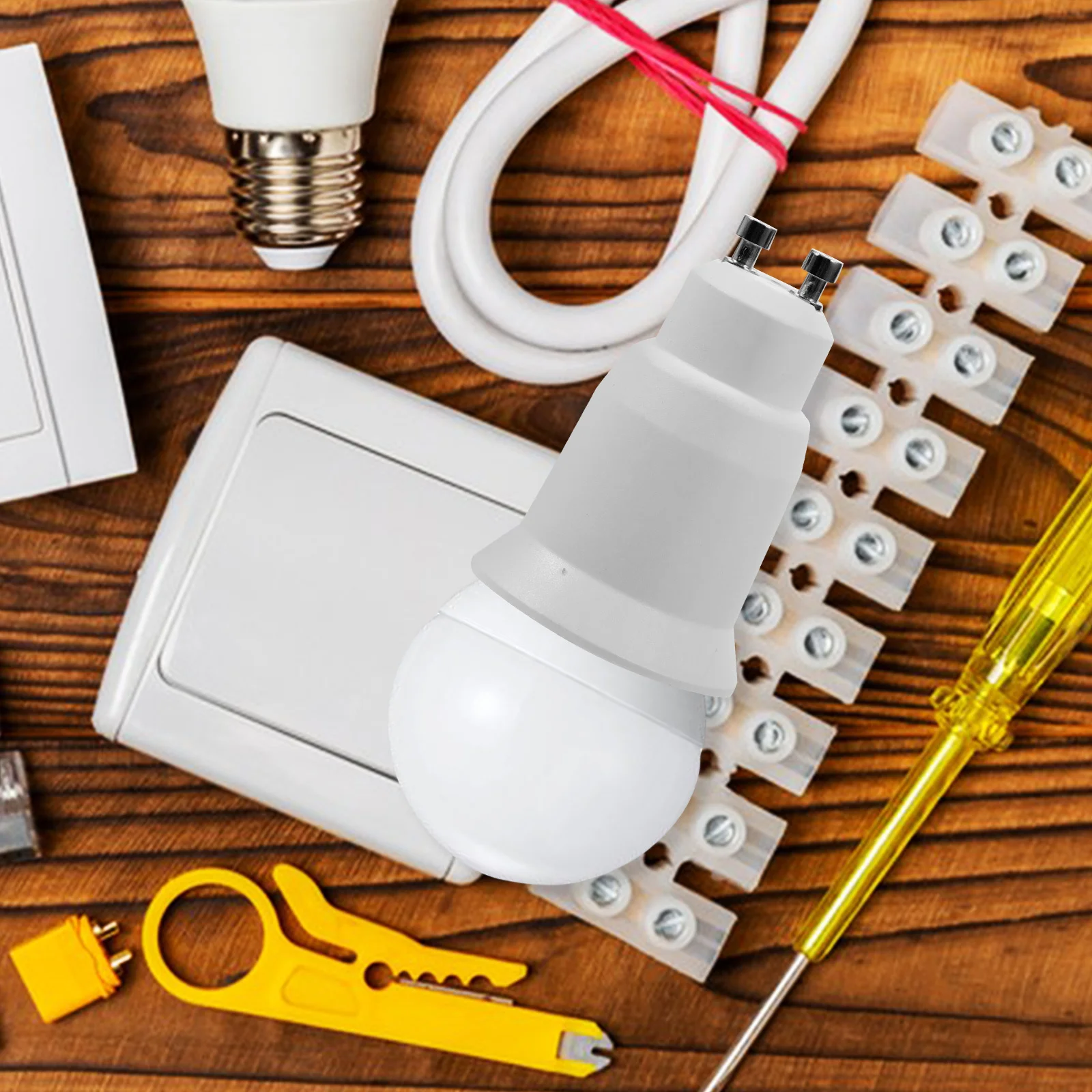 

Gu10 to E27 Female Adapter Secure Fit Bulb Adaptor Indoor Bulb Adapter Durable Performance Gu10 to Standard E27